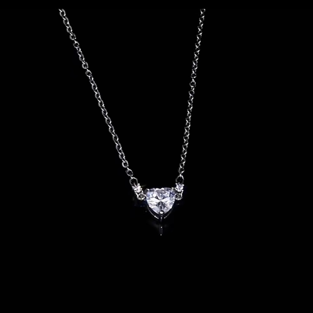 Dainty Crystal Heart Necklace - Picture 13 of 14